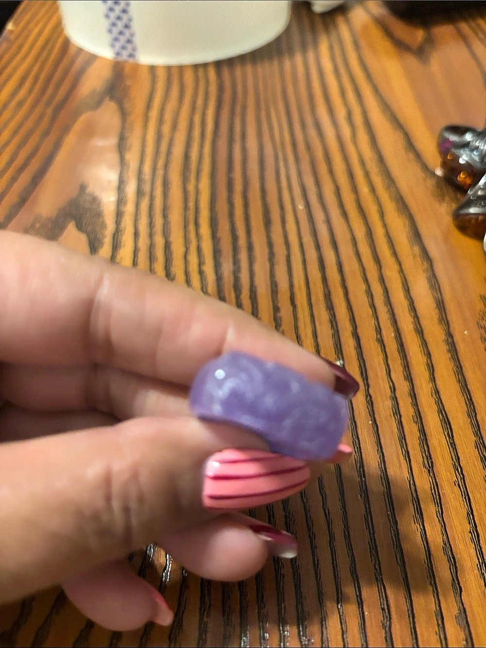 Purple Jadeite Statement Ring